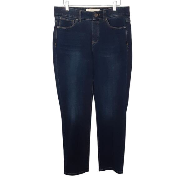 Soft Surroundings The Ultimate Denim Relaxed Straight Pull On Pants Womens MP - Picture 1 of 12